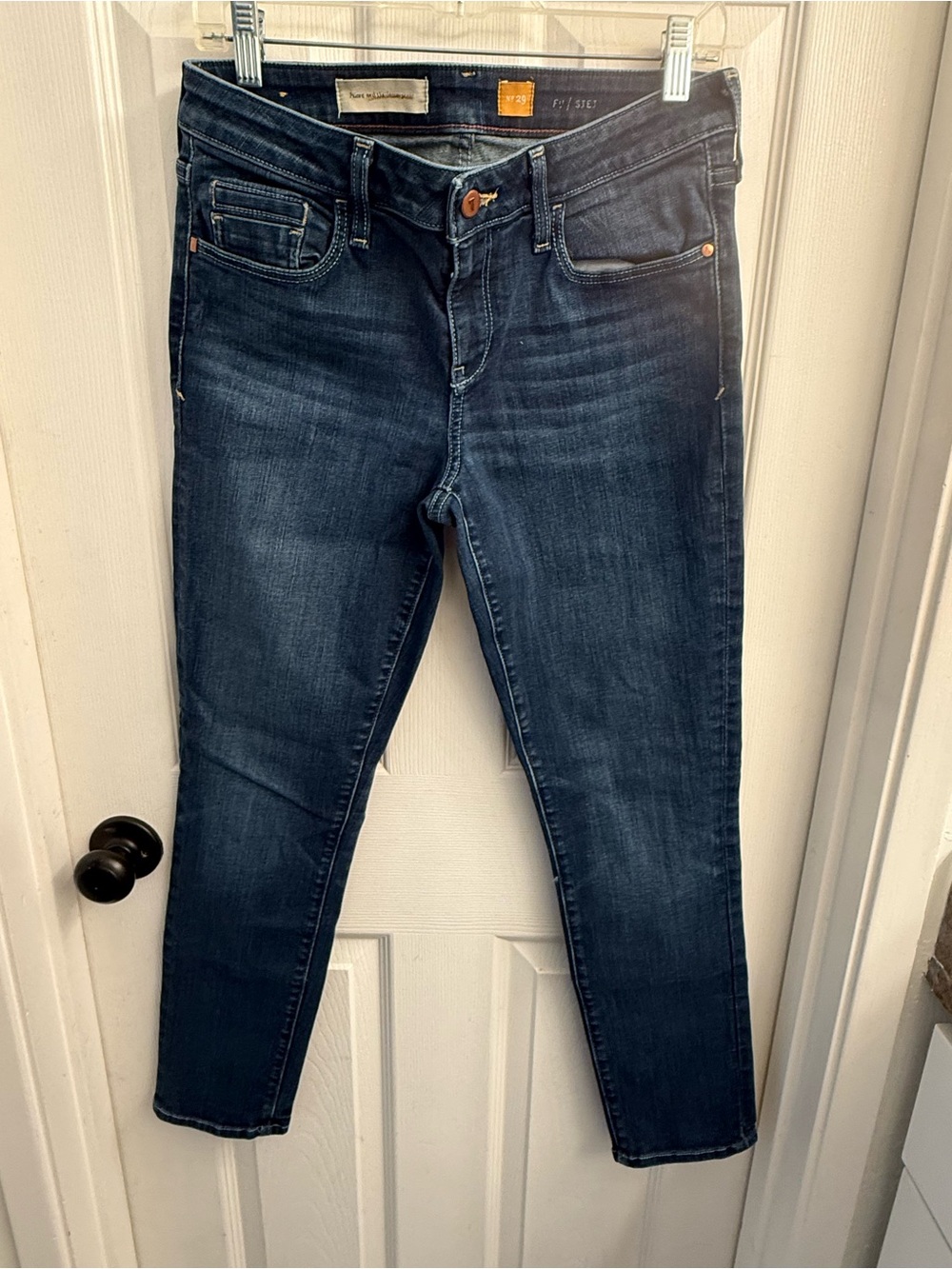 Pilcro and the Letterpress Dark Blue Skinny Jeans